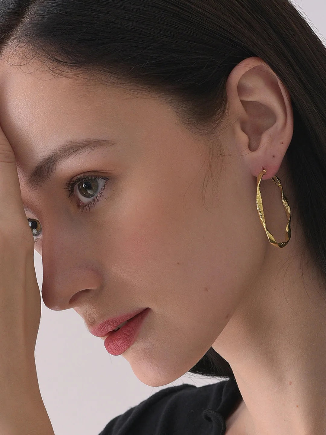 Gold Plated Designer Hoop Earring