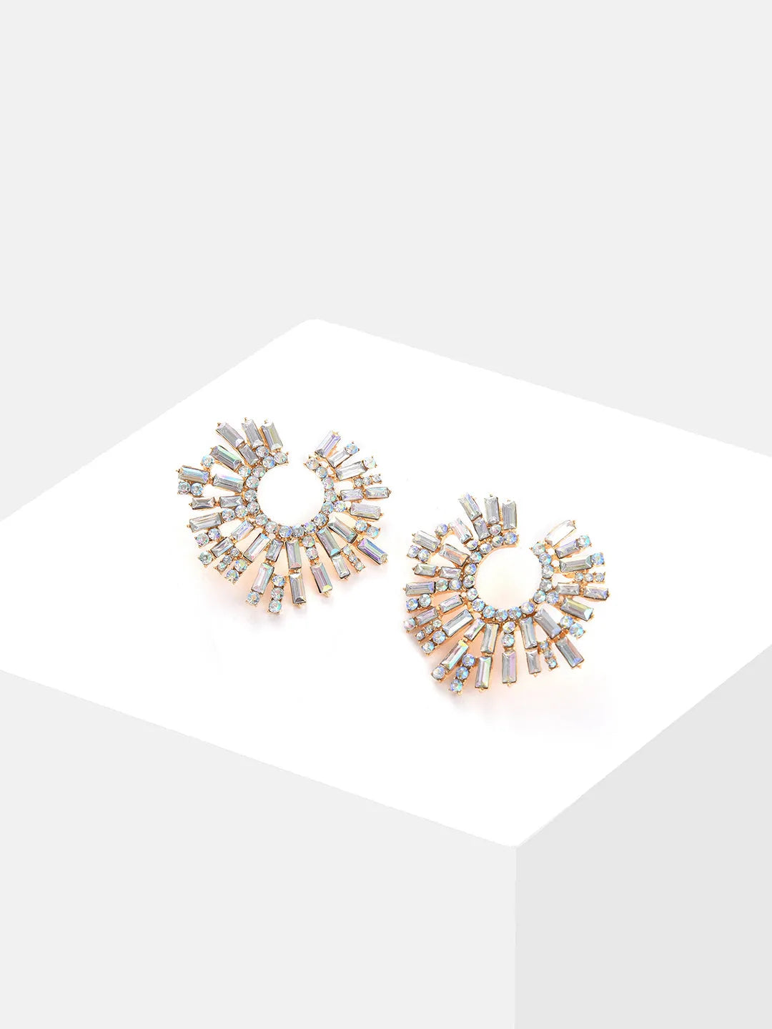 Silver Plated Designer Stone Stud