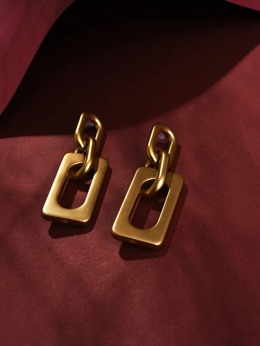 Gold Plated Designer Drop Earring