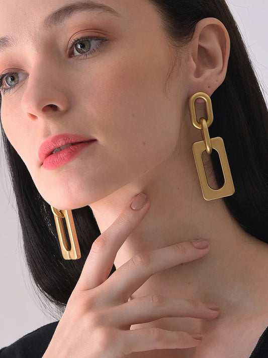 Gold Plated Designer Drop Earring