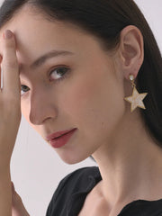 Gold Plated Designer Stone Drop Earring