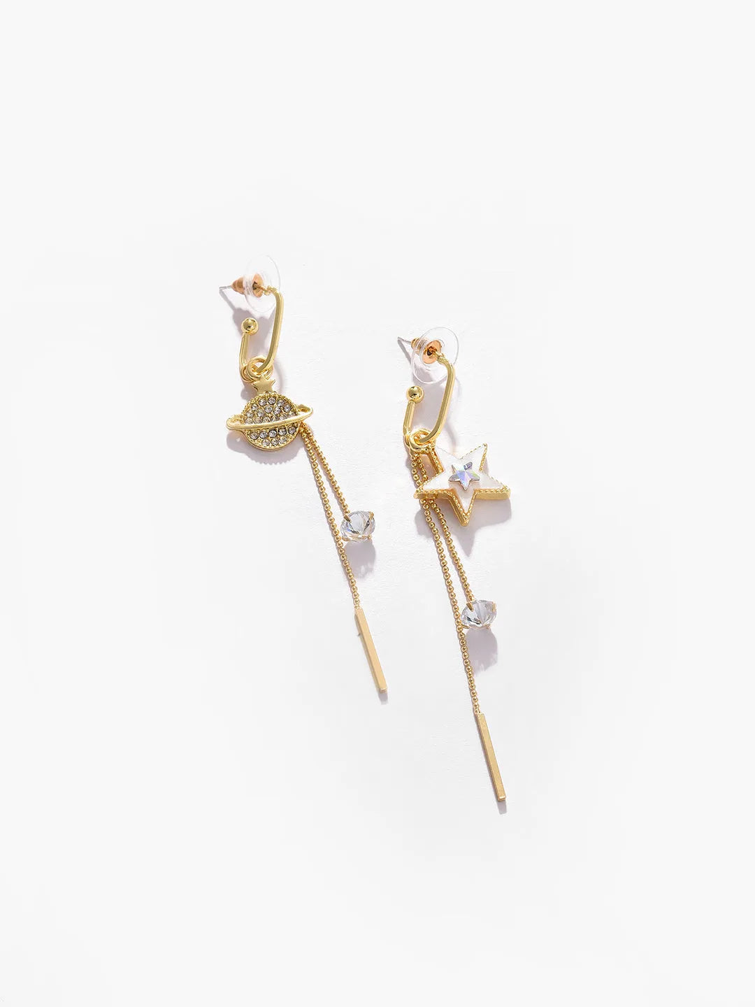 Gold Plated Designer Stone Drop Earring