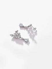 Silver Plated Designer Stone Drop Earring