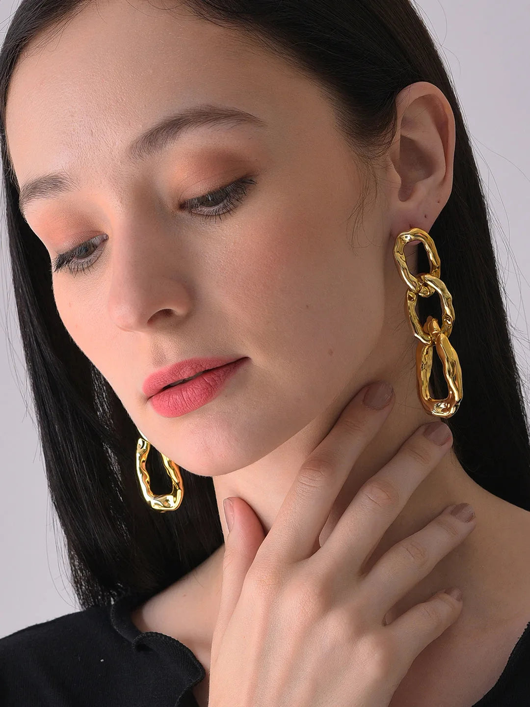 Gold Plated Designer Drop Earring