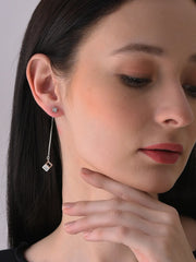 Gold Plated Designer Stone Drop Earring