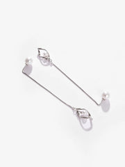 Silver Plated Pearls Drop Earring