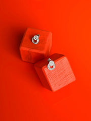 Silver Plated Designer Stone Stud