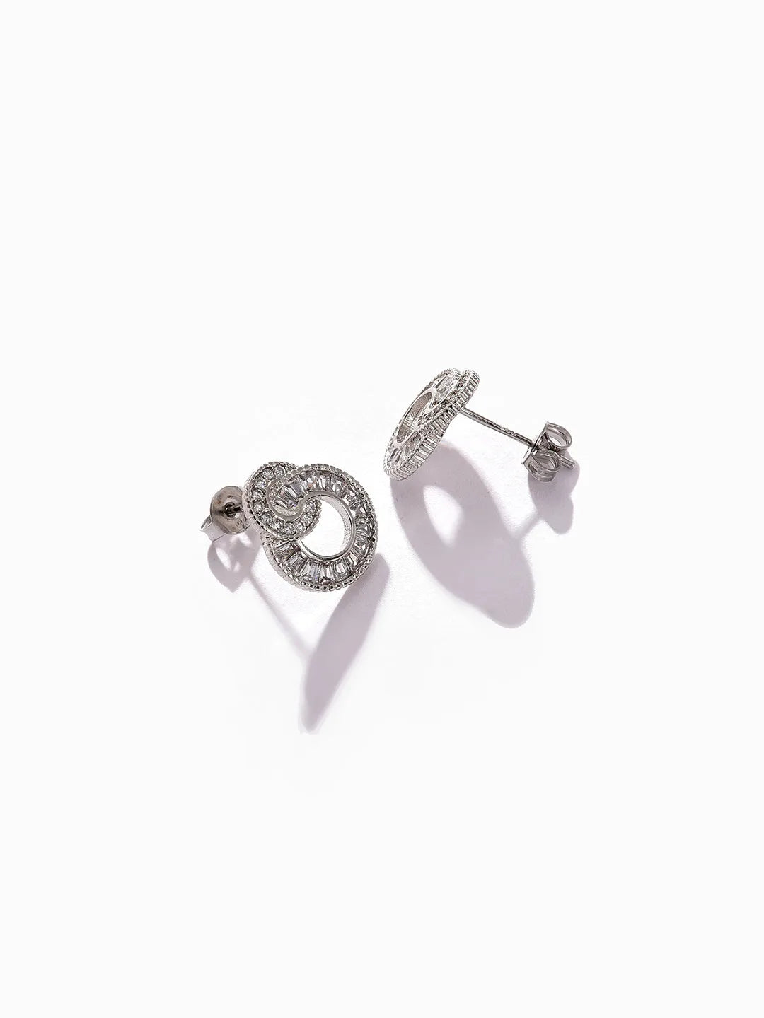 Silver Plated Designer Stone Stud