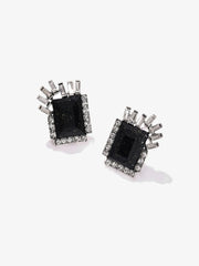 Silver Plated Designer Stone Stud