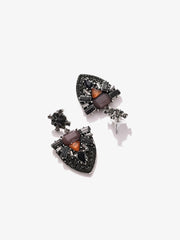 Silver Plated Designer Stone Drop Earring