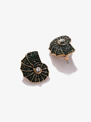 Gold Plated Designer Stone Stud