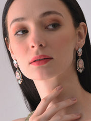 Gold Plated Designer Stone Drop Earring