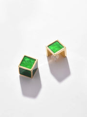 Gold Plated Designer Stone Stud Earrings