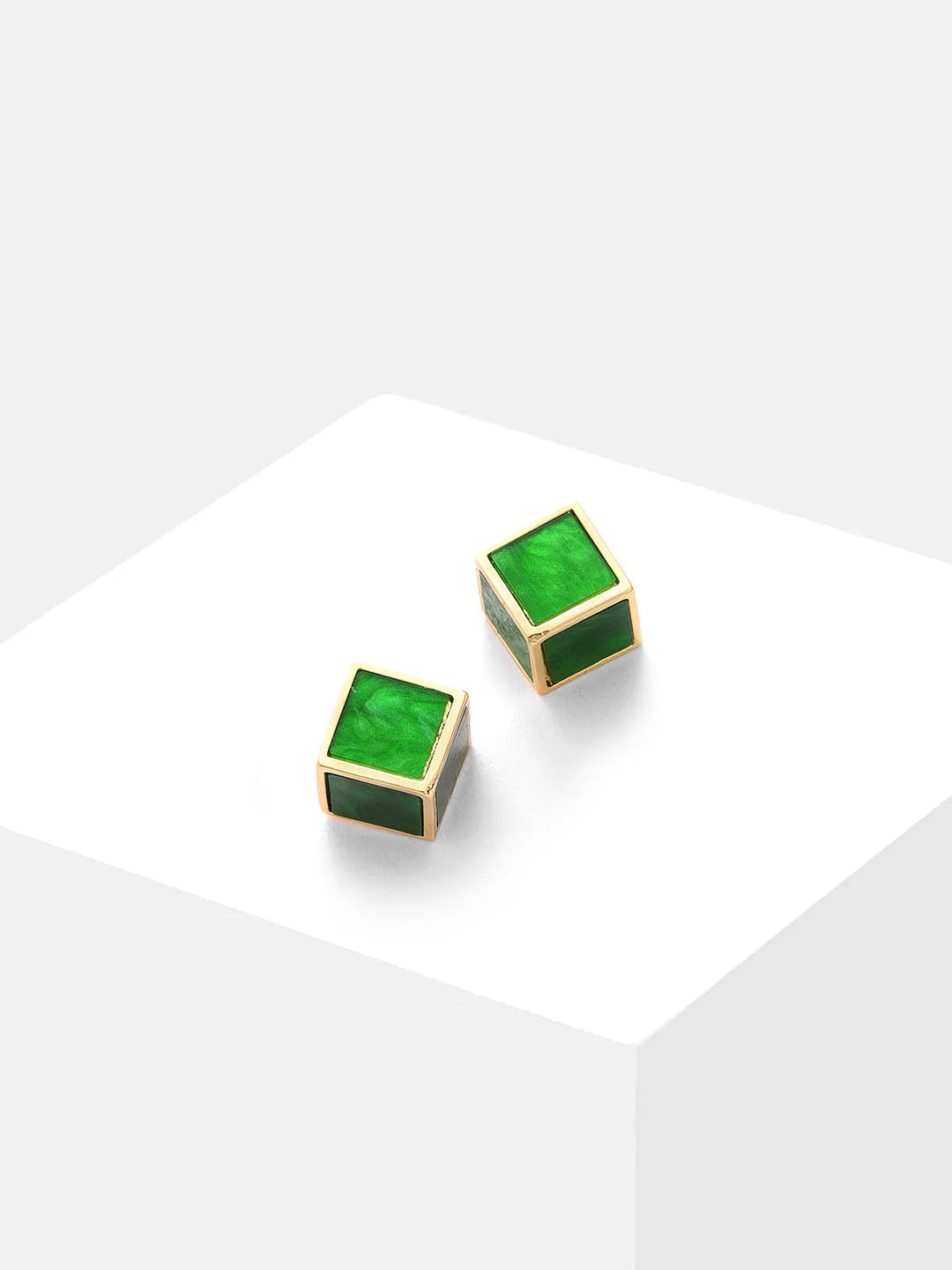 Gold Plated Designer Stone Stud Earrings