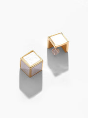 Gold Plated Designer Stone Stud Earrings