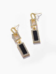 Gold Plated Designer Stone Drop Earrings