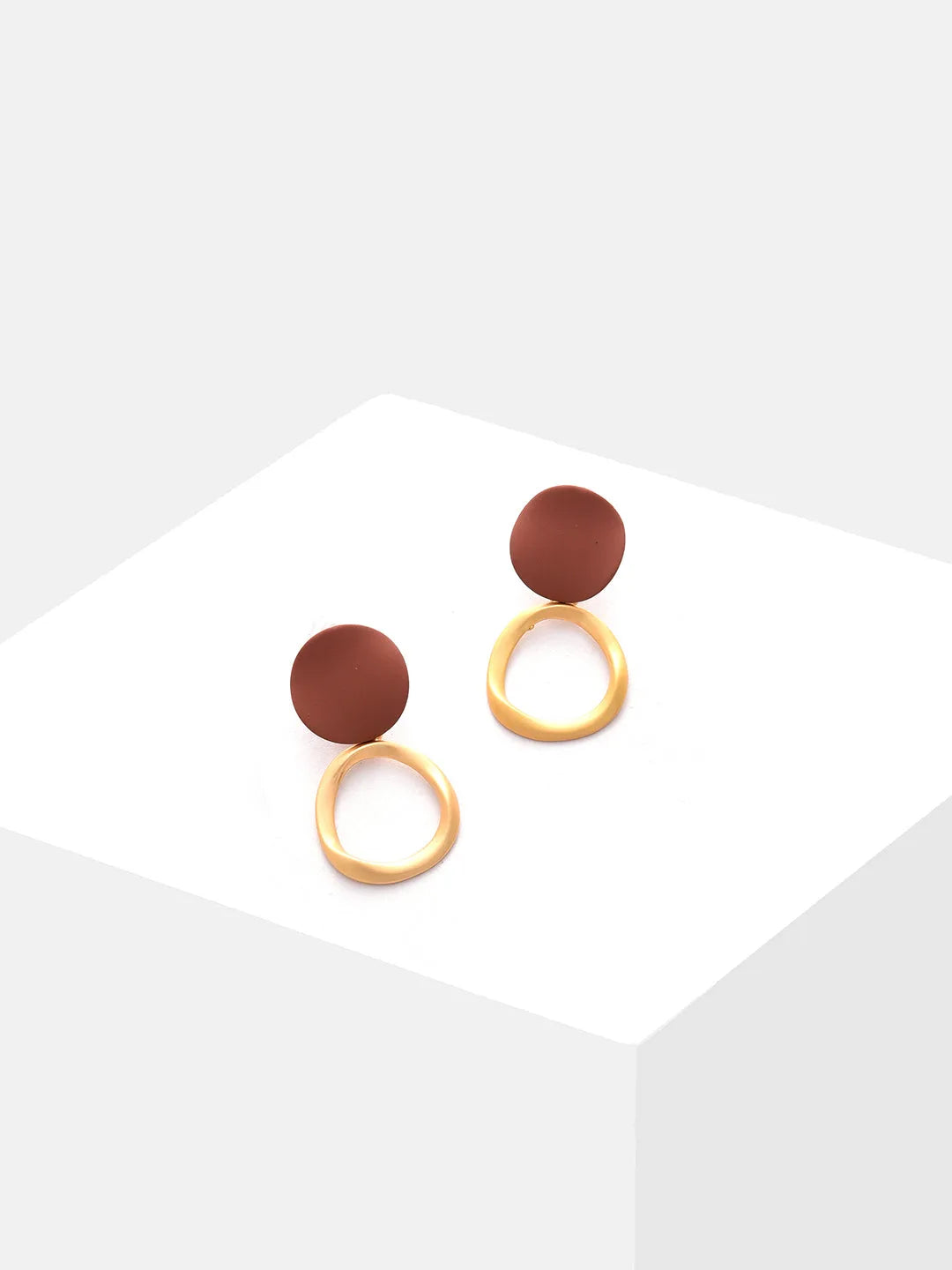 Gold Plated Designer Stone Drop Earrings