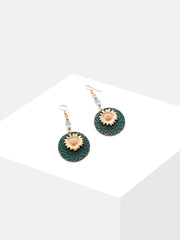 Gold Plated Beaded Drop Earrings