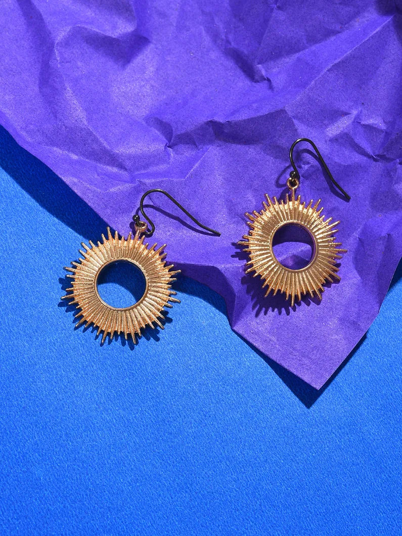 Gold Plated Designer Drop Earrings