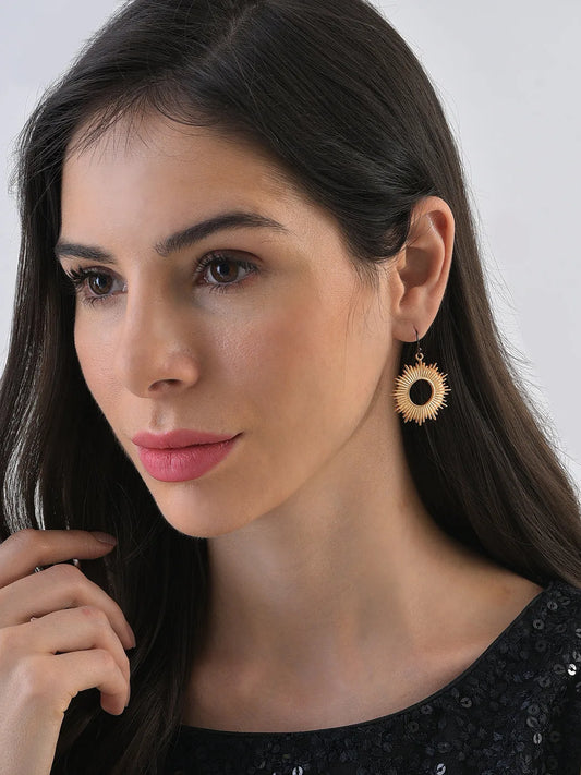 Gold Plated Designer Drop Earrings