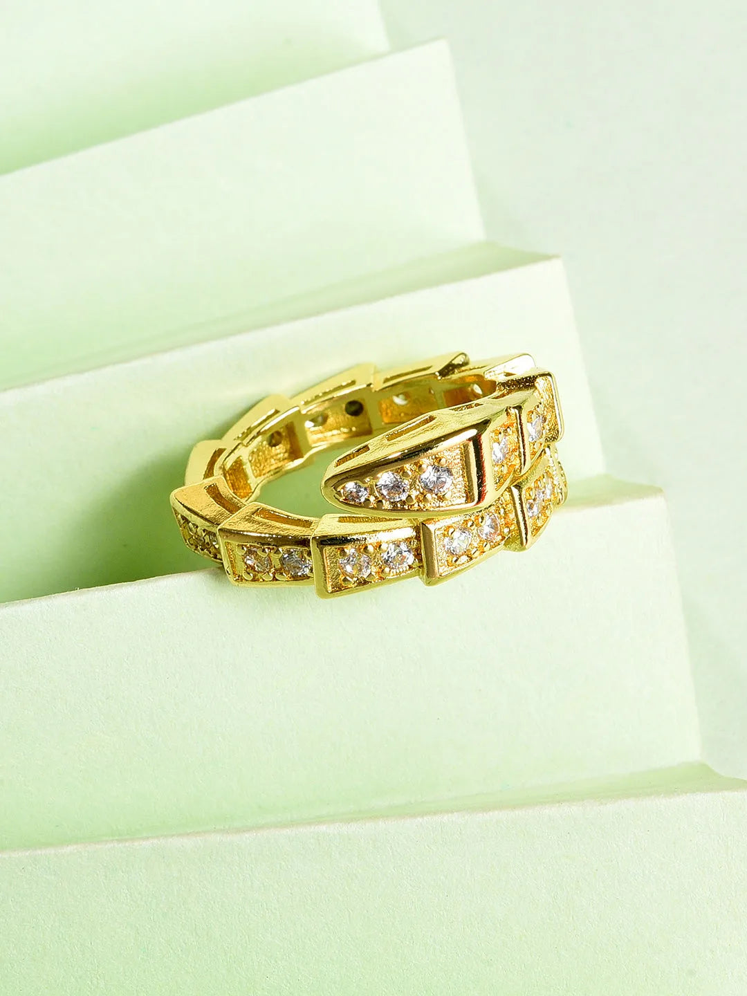 Gold Plated Designer Stone Ring