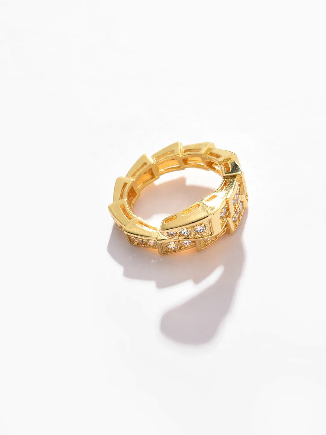 Gold Plated Designer Stone Ring