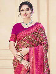 Rani Silk Woven Work Traditional Saree