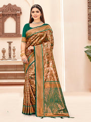 Green Silk Woven Work Traditional Saree