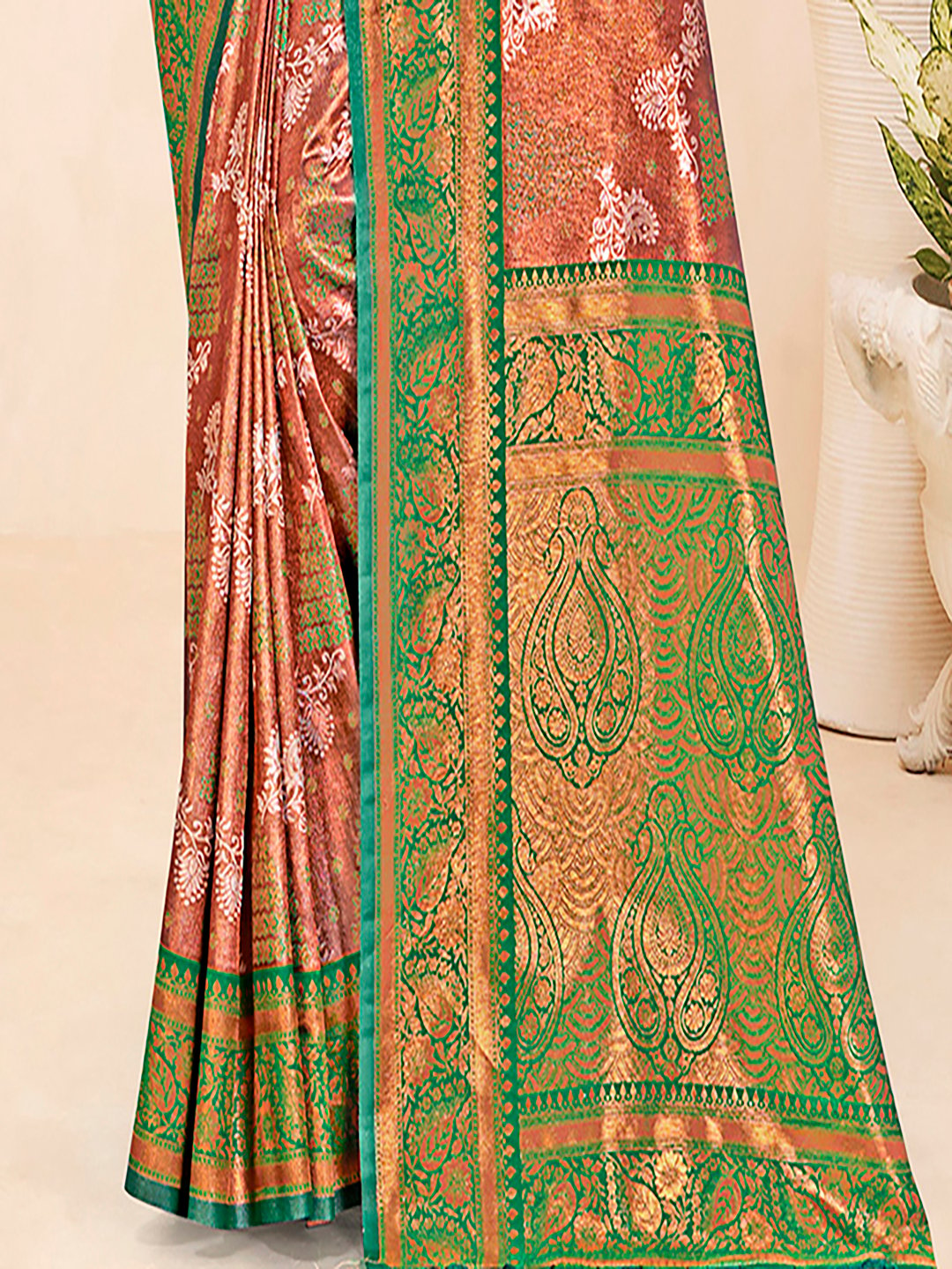 Green Silk Woven Work Traditional Saree