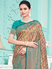 Sea Green Silk Woven Work Traditional Saree