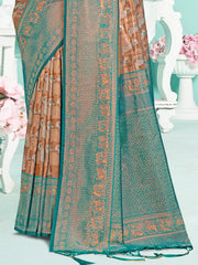 Sea Green Silk Woven Work Traditional Saree