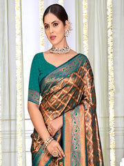 Sea Green Silk Woven Work Traditional Saree