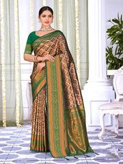 Green Silk Woven Work Traditional Saree