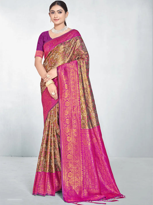 Rani Silk Woven Work Traditional Saree