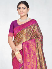 Rani Silk Woven Work Traditional Saree