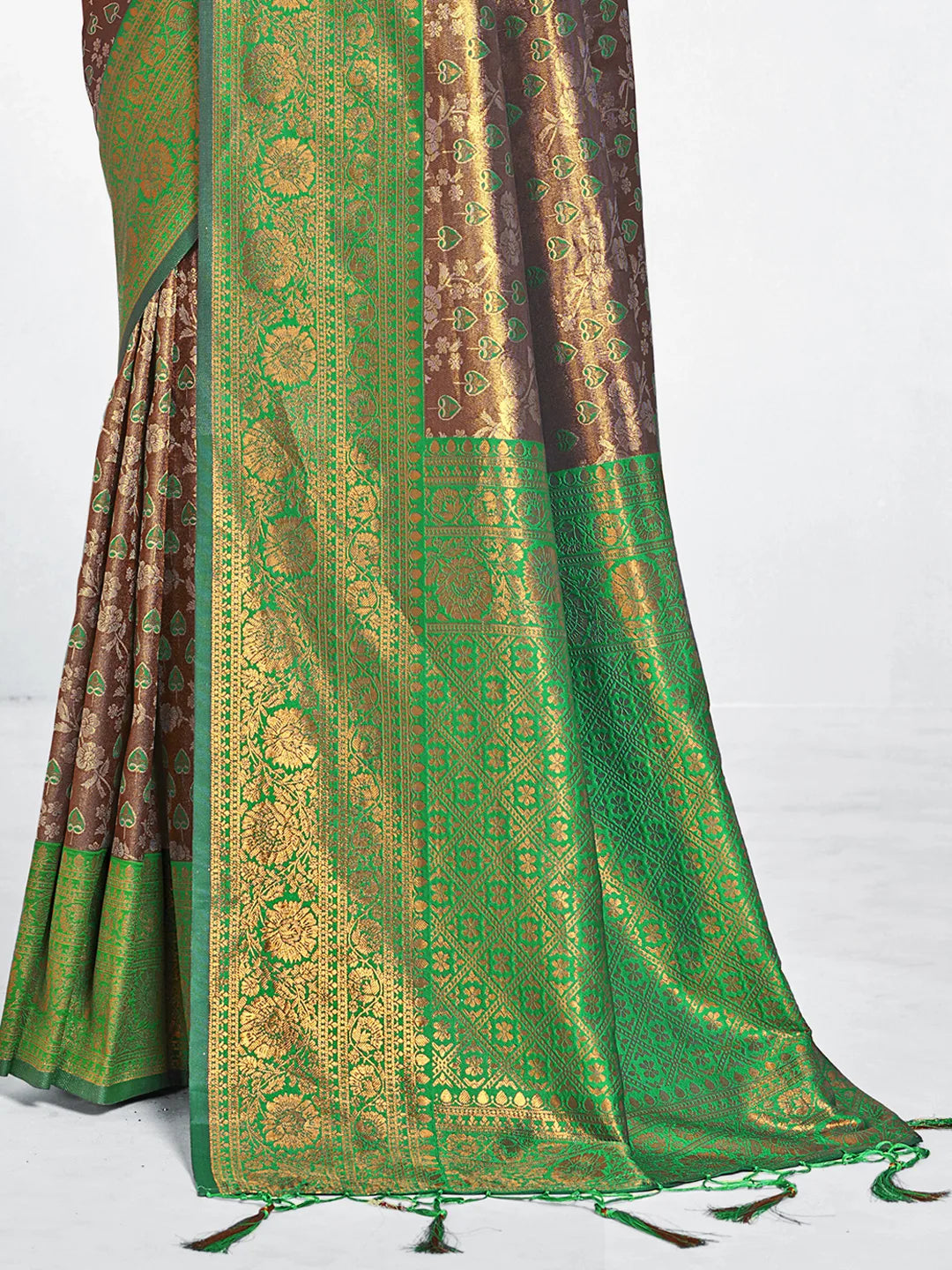 Green Silk Woven Work Traditional Saree