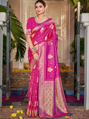 Rani Silk Woven Work Traditional Saree