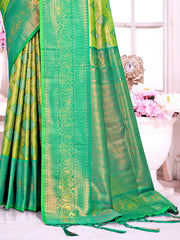 Green Silk Woven Work Traditional Saree