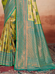 Green Silk Woven Work Traditional Saree