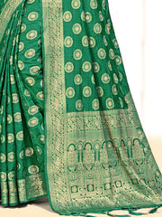 Green Silk Woven Work Traditional Saree