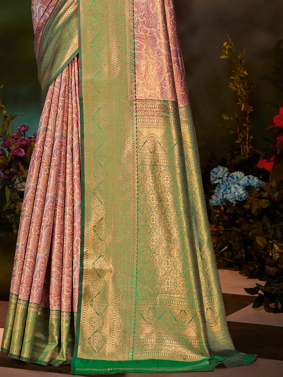 Red Silk Woven Work Traditional Saree