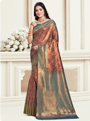 Green Silk Woven Work Traditional Saree