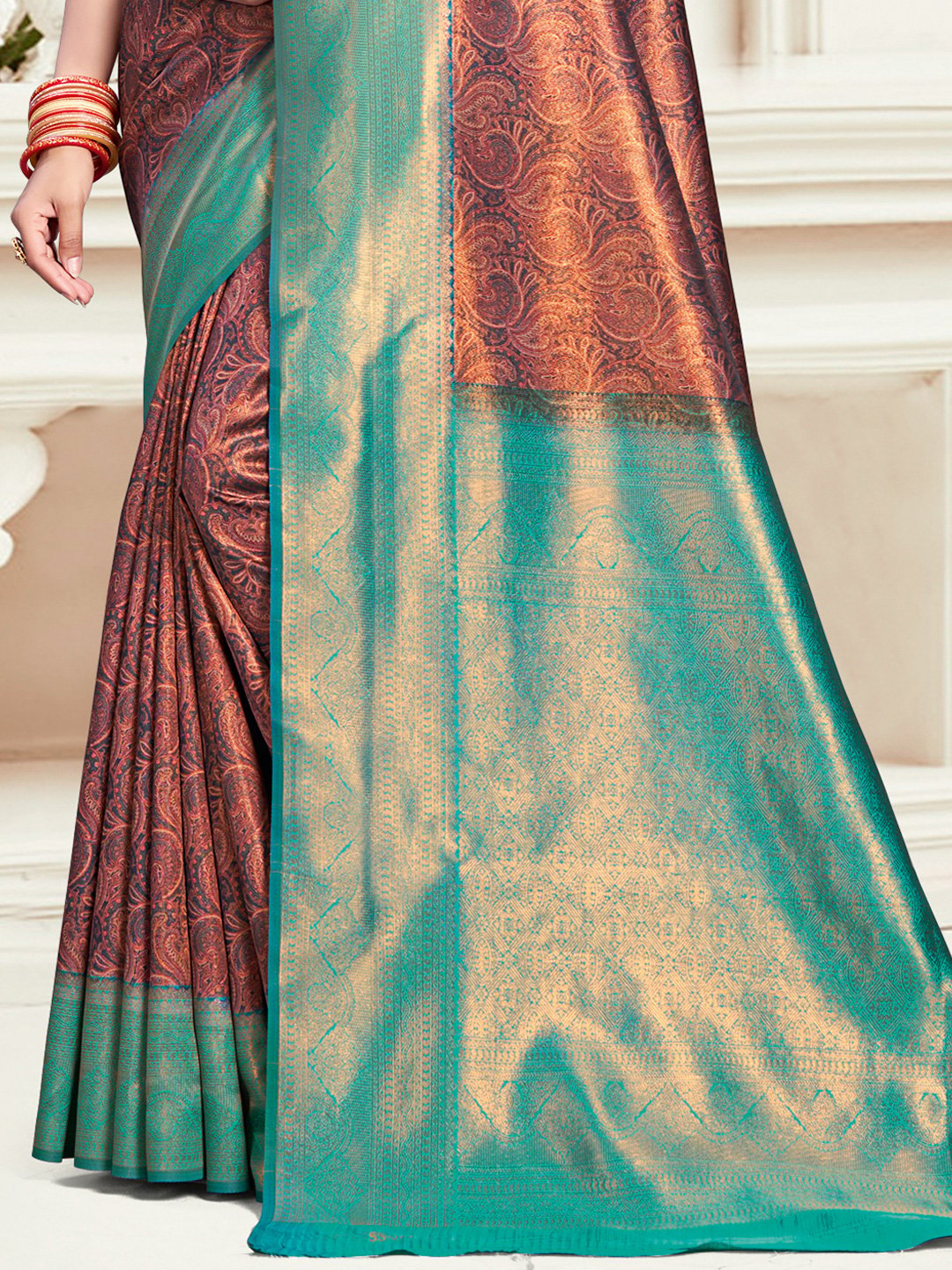 Blue Silk Woven Work Traditional Saree