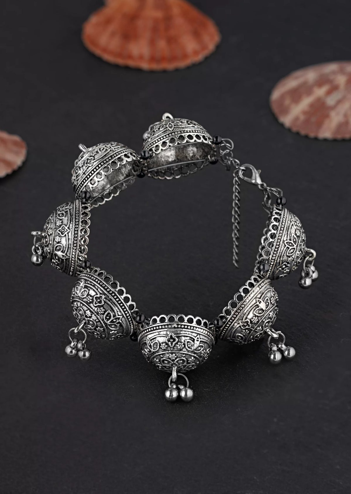 Women Oxidized German Silver Umbrella Bracelet