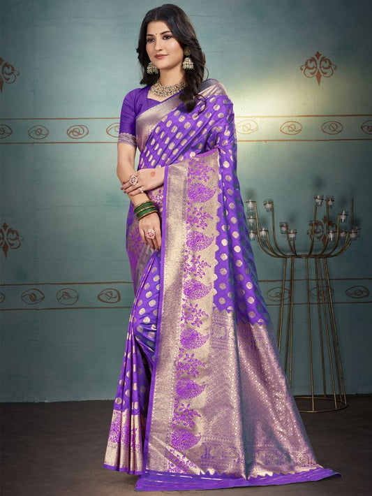 Silk Woven Work Festival Tassle Saree