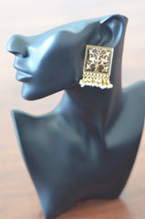 Square Brown Earrings