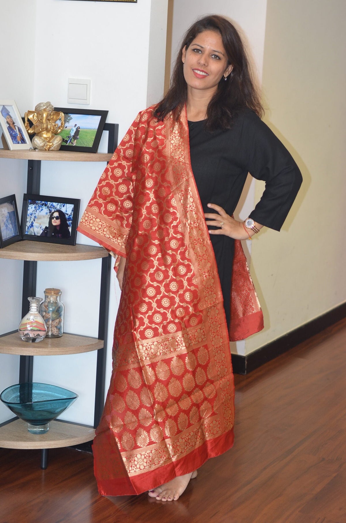 Banarasi Stole -Red