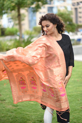 Banarasi Dupatta- Peach