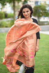 Banarasi Dupatta- Peach