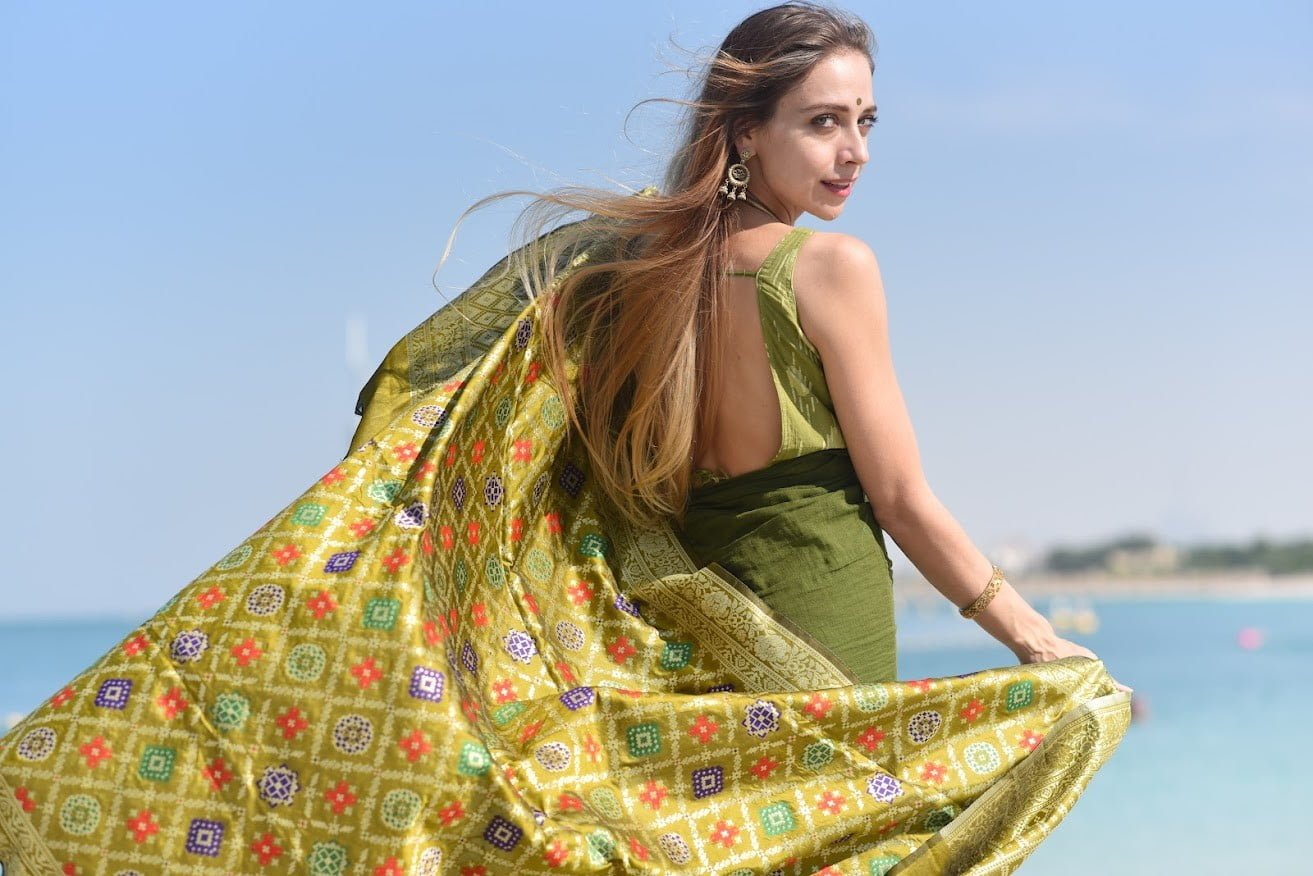 Banarasi Dupatta- Mehndi